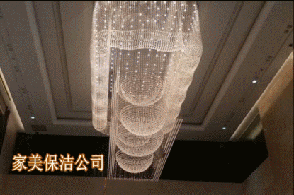 酒店水晶灯的清洗技术与方案湖南家美保洁公司最专业